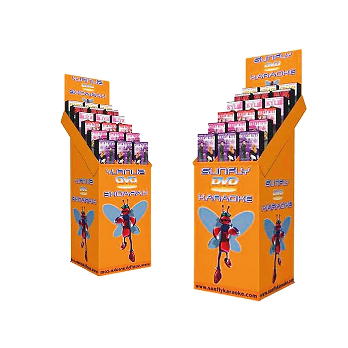 Cardboard 5-Tier Step CD Display Stand For Book/Magazine/Cards